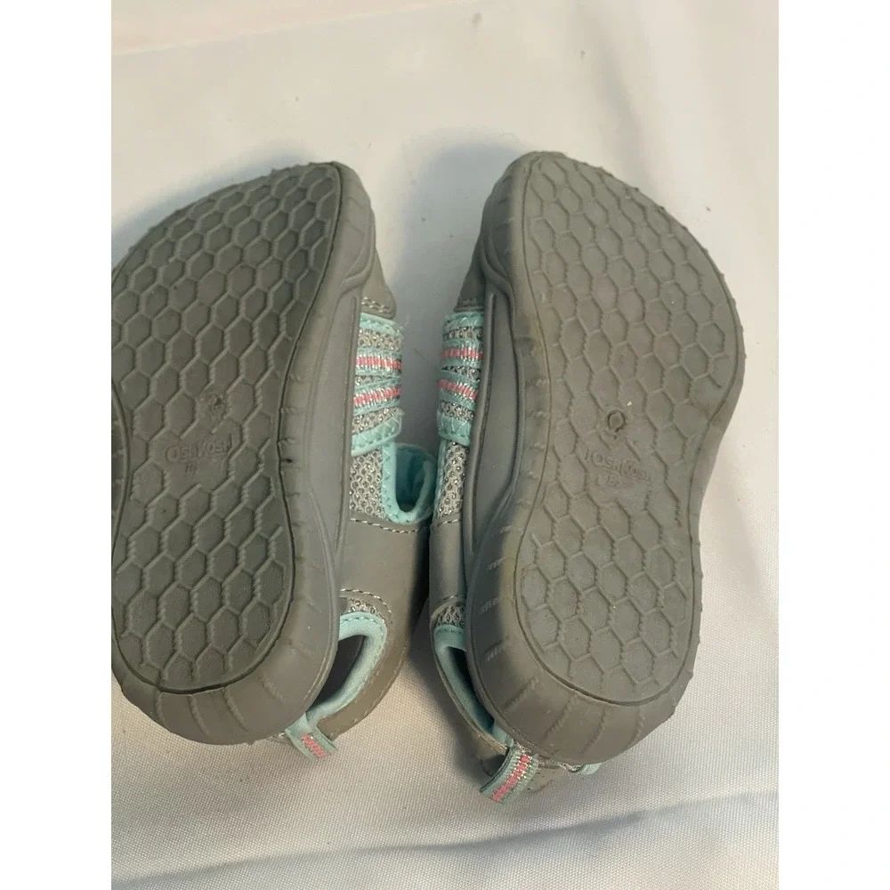 Oshkosh Girls Water Shoes Sandals Size 11 • Purple And Gray‎ •bin3